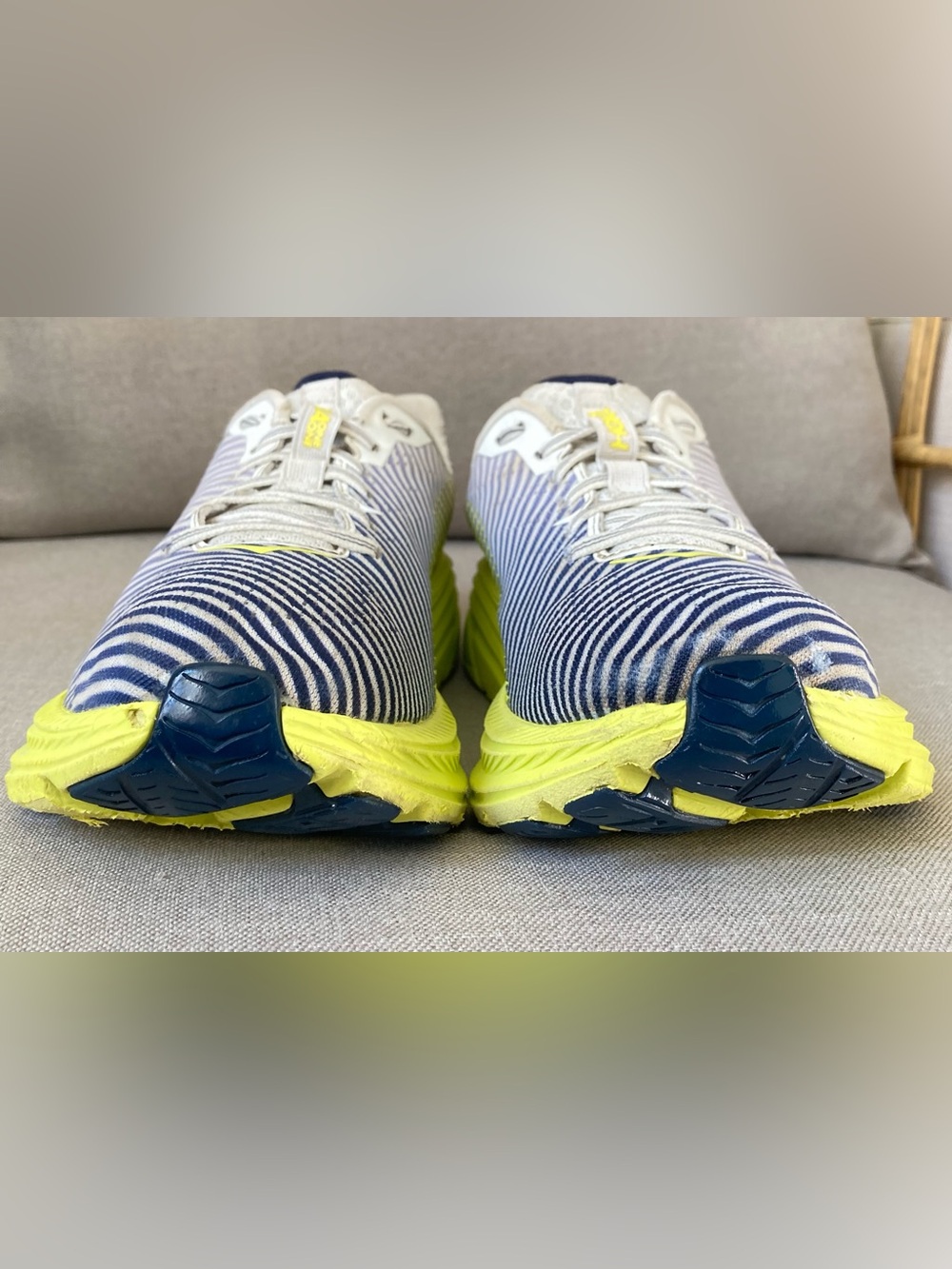 HOKA One One Rincon 2 Blanc de Blanc Citrus Running Shoes Women’s 9 Road Sneaker - Picture 4 of 8